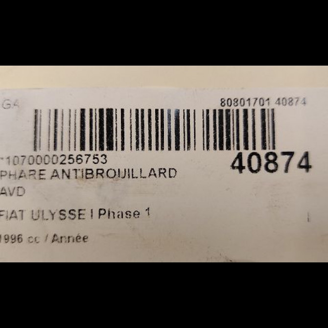 Phare antibrouillard avant droit occasion FIAT ULYSSE I Phase 1 02-1995->09-2002 3