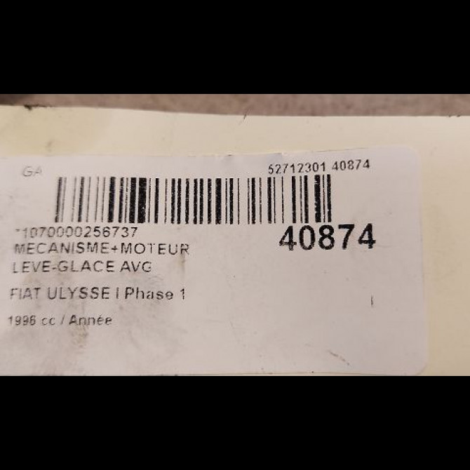 Mecanisme + moteur lève-glace avant droit occasion FIAT ULYSSE I Phase 1 02-1995->09-2002 3