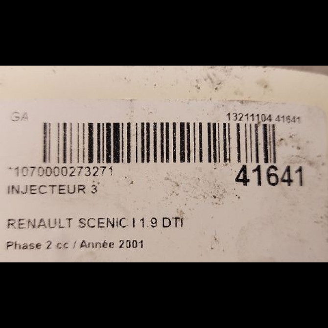 occasion RENAULT SCENIC I Phase 2 08-1999->06-2003 1.9 DTI 80ch 8200047506 3