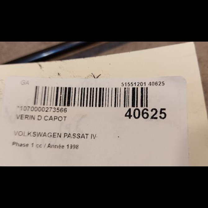 Verin d capot occasion VOLKSWAGEN PASSAT IV Phase 1 10-1996->10-2000 1.9 TDI 110ch 2