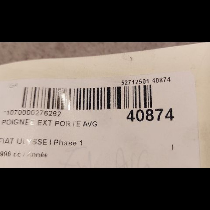 Poignee ext porte avg occasion FIAT ULYSSE I Phase 1 02-1995->09-2002 2
