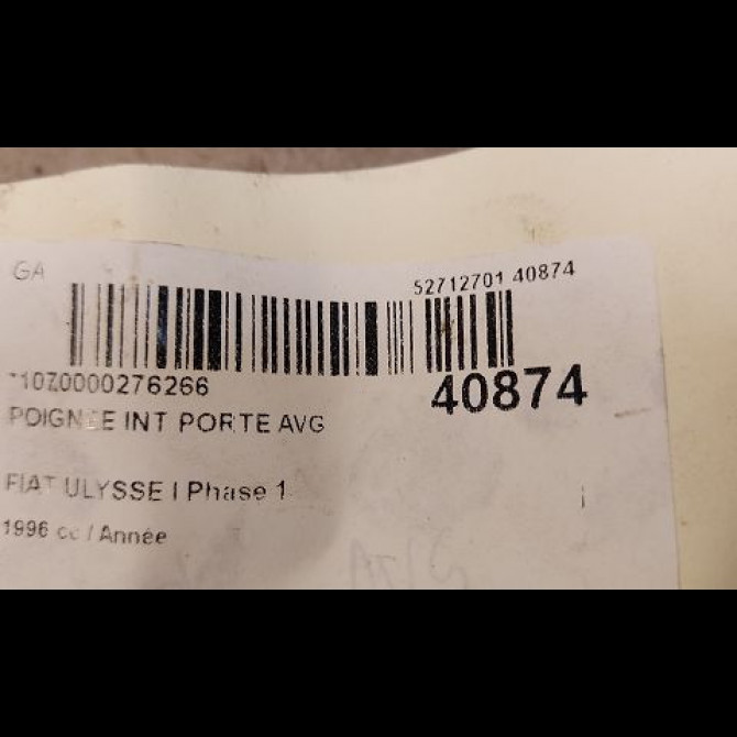 Poignee int porte avg occasion FIAT ULYSSE I Phase 1 02-1995->09-2002 3