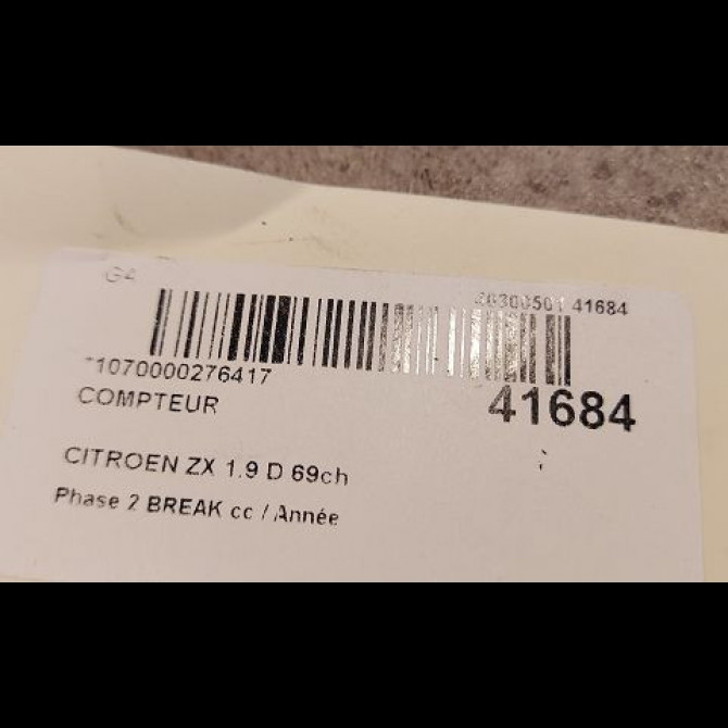 Compteur occasion CITROEN ZX Phase 2 BREAK 07-1994->06-1998 1.9 D 69ch 3