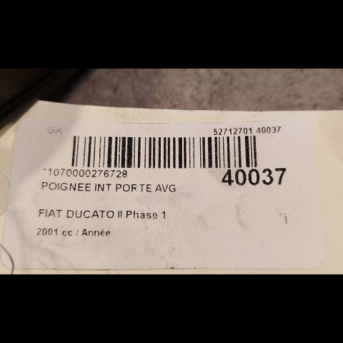 Poignee int porte avg occasion FIAT DUCATO II Phase 1 06-1994->03-2002 1300835650 3