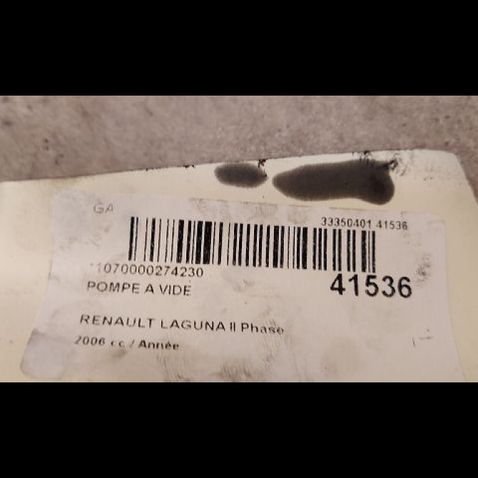 Pompe a vide occasion RENAULT LAGUNA II Phase 2 03-2005->09-2007 3