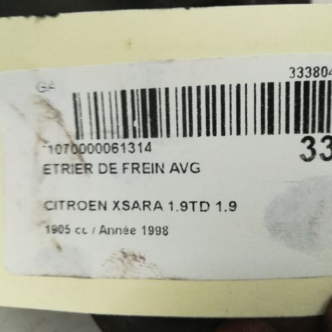 Etrier de frein avant gauche occasion CITROEN XSARA Phase 1 02-1998->09-2000 1.9 TD 441069 4