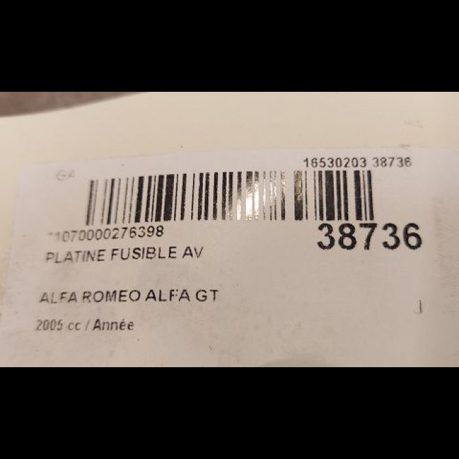 Platine fusible av occasion ALFA ROMEO ALFA GT Phase 1 03-2004->12-2010 2