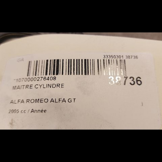 Maitre cylindre occasion ALFA ROMEO ALFA GT Phase 1 03-2004->12-2010 77364495 3