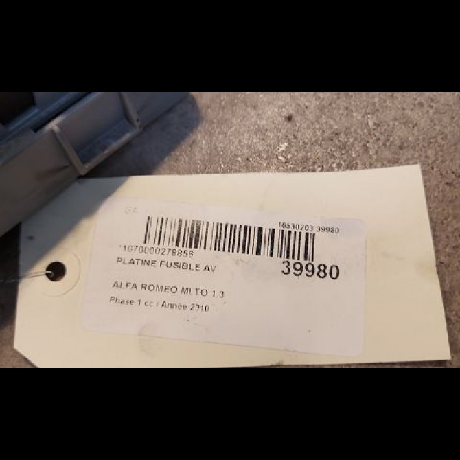 Platine fusible av occasion ALFA ROMEO MI.TO MI.TO Phase 1 2008-09-01->2016-12-31 1.3 JTDM 95ch 50509531 2
