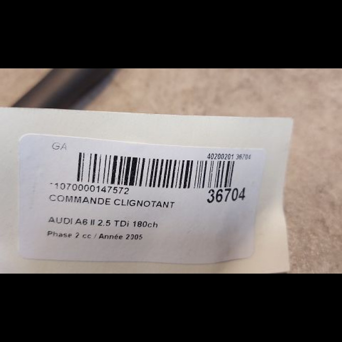Commande clignotant occasion AUDI A6 II Phase 2 07-2001->05-2004 2.5 TDi 180ch 3