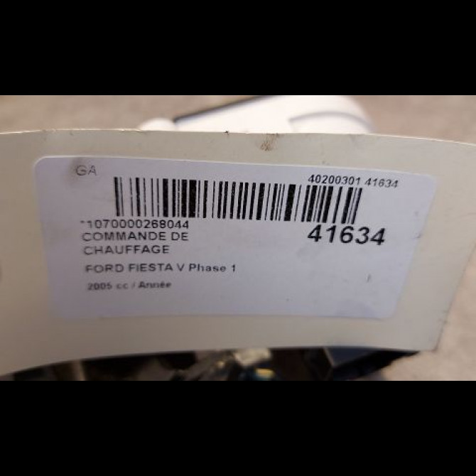 Commande de chauffage occasion FORD FIESTA V Phase 1 09-2002->10-2005 3