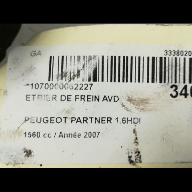 Etrier de frein avant droit occasion PEUGEOT PARTNER I Phase 2 11-2002->05-2008 441068 4