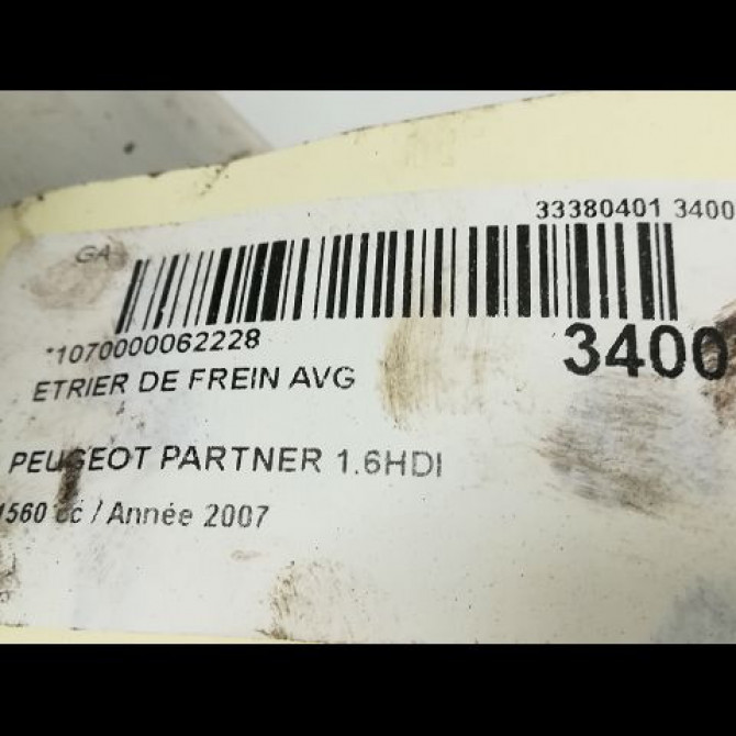 Etrier de frein avant gauche occasion PEUGEOT PARTNER I Phase 2 11-2002->05-2008 441067 4