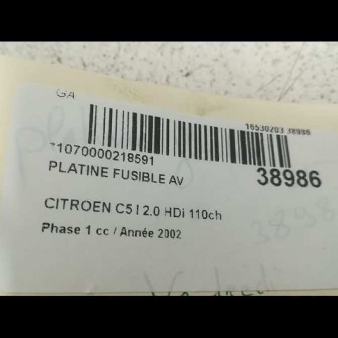 Platine fusible av occasion CITROEN C5 I Phase 1 03-2001->09-2004 2.0 HDi 110ch 3