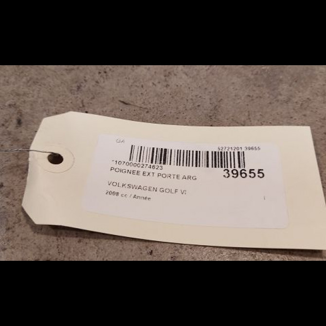 Poignee ext porte arg occasion VOLKSWAGEN GOLF VI Phase 1 10-2008->04-2013 1K8837205FGRU 2