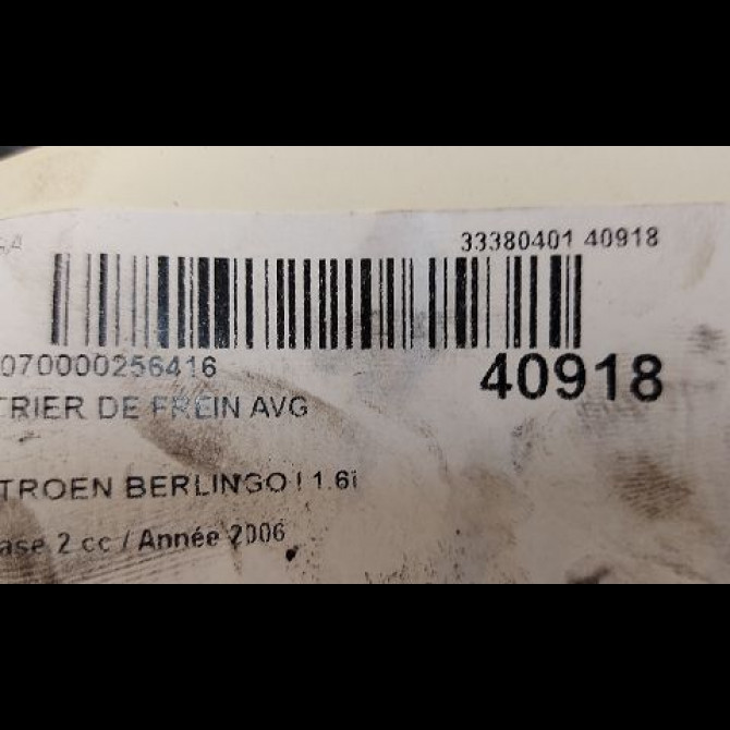 Etrier de frein avant gauche occasion CITROEN BERLINGO I Phase 2 11-2002->10-2010 1.6i 110ch 4401K6 3