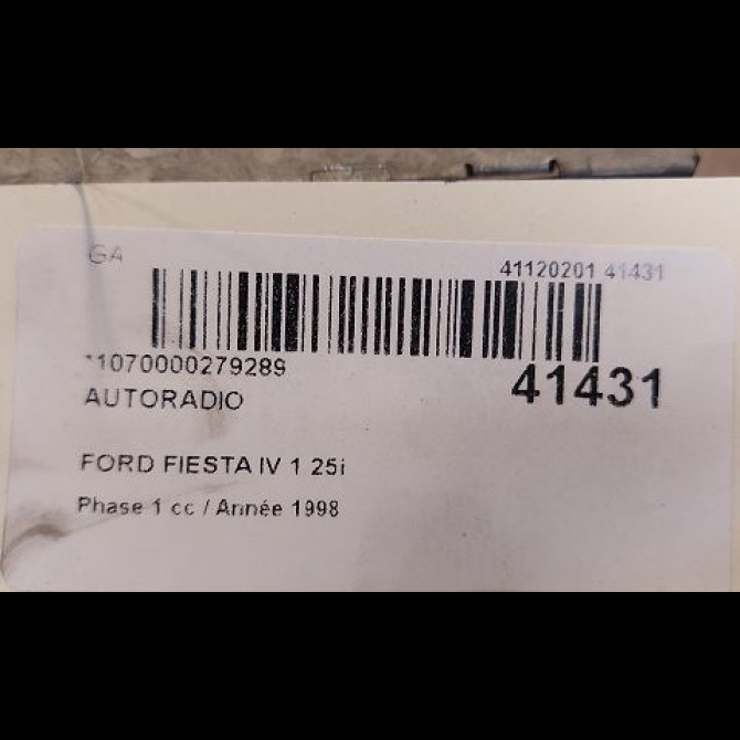 Autoradio occasion FORD FIESTA IV Phase 1 09-1995->09-1999 1.25i 1359468 3