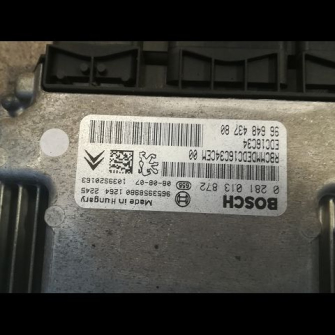 Calculateur moteur occasion PEUGEOT 308 I Phase 1 09-2007->03-2011 1.6 HDI 16v 90ch 1943V5 2