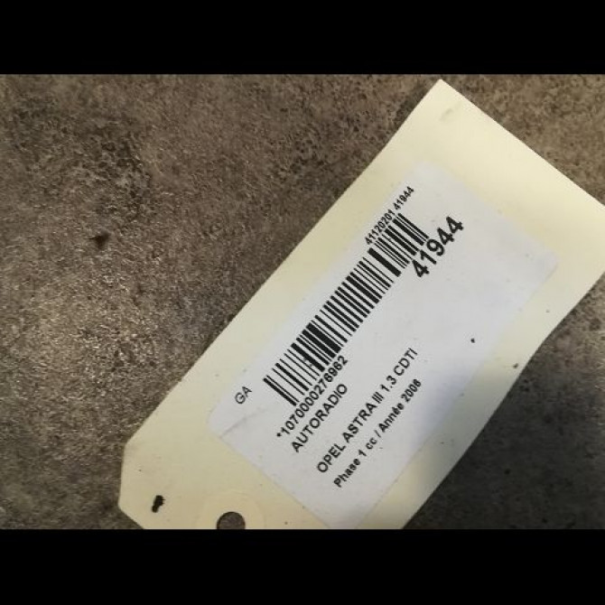 Autoradio occasion OPEL ASTRA III ASTRA III Phase 1 2004-04-01->2006-12-31 1.3 CDTI 93180930 3