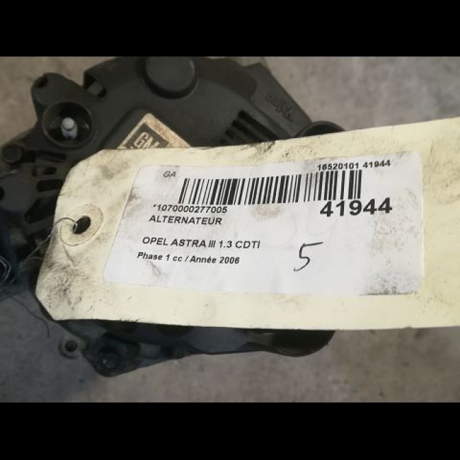 Alternateur occasion OPEL ASTRA III ASTRA III Phase 1 2004-04-01->2006-12-31 1.3 CDTI 93190915 4