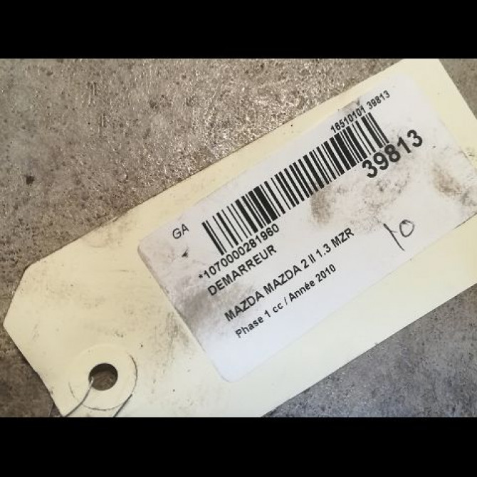 Démarreur occasion MAZDA MAZDA 2 II MAZDA 2 II Phase 1 2007-09-01->2011-02-28 1.3 MZR ZJ3818400 4