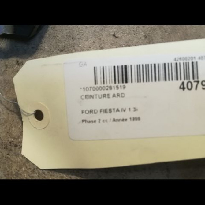 Ceinture arrière droite occasion FORD FIESTA IV Phase 2 09-1999->09-2002 1.3i 1107633 2