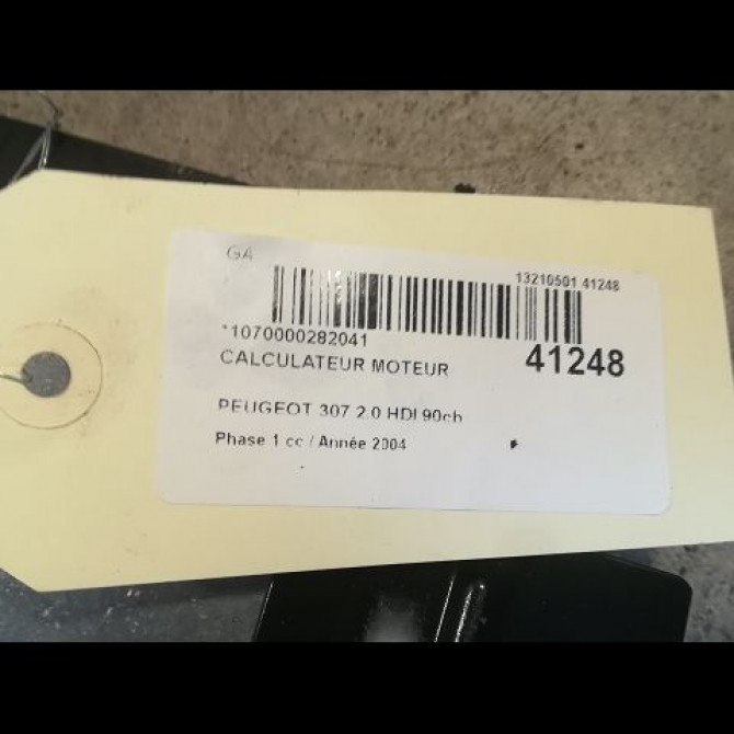 Calculateur moteur occasion PEUGEOT 307 Phase 1 04-2001->06-2005 2.0 HDI 90ch 1940L7 4