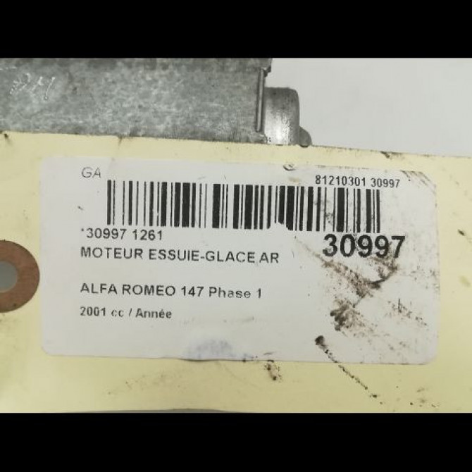 Moteur essuie-glace arrière occasion ALFA ROMEO 147 Phase 1 09-2000->09-2004 46556120 3