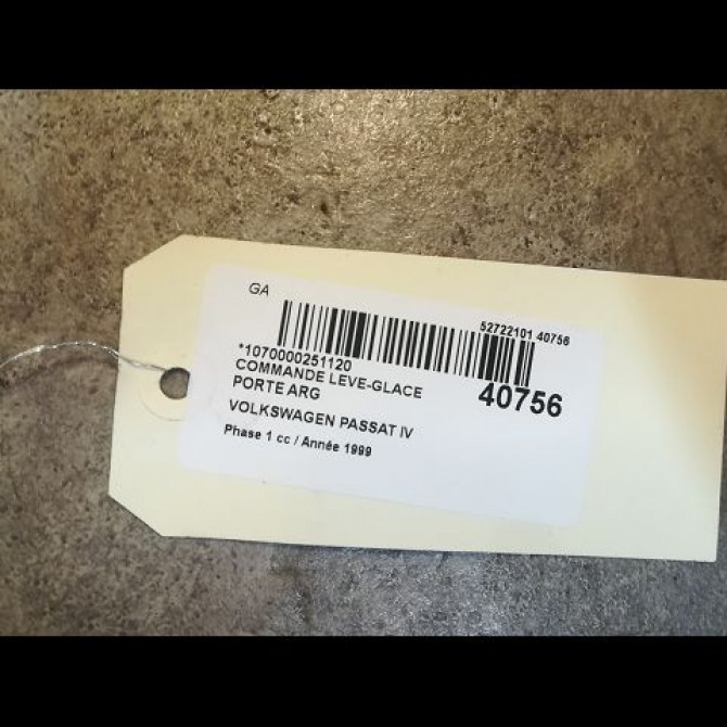 Commande leve-glace porte arrière gauche occasion VOLKSWAGEN PASSAT IV Phase 1 10-1996->10-2000 1.9 TDI 115ch 3