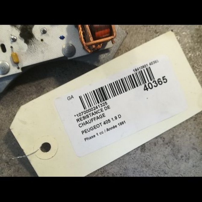 Resistance de chauffage occasion PEUGEOT 405 Phase 1 07-1987->06-1992 1.9 D 3