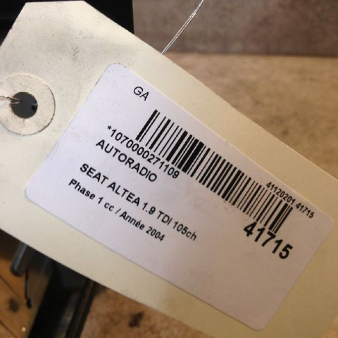 Autoradio occasion SEAT ALTEA Phase 1 04-2004->05-2009 1.9 TDI 105ch 5P10351521MM 3