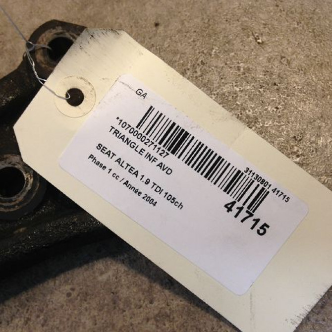 Triangle inf avd occasion SEAT ALTEA Phase 1 04-2004->05-2009 1.9 TDI 105ch 1K0407152BD 2