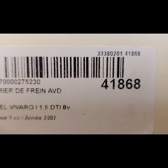 Etrier de frein avant droit occasion OPEL VIVARO I Phase 1 10-2002->08-2006 1.9 DTI 8v 100ch 93173325 3