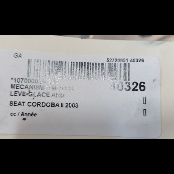 Mecanisme+moteur leve-glace ard occasion SEAT CORDOBA II 6L4839756K 3