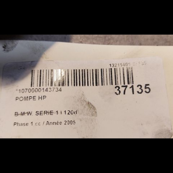 Pompe hp occasion B.M.W. SERIE 1 I Phase 1 05-2004->12-2006 120d 4