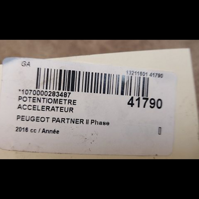 Potentiometre accelerateur occasion PEUGEOT PARTNER II Phase 3 04-2015->... 3