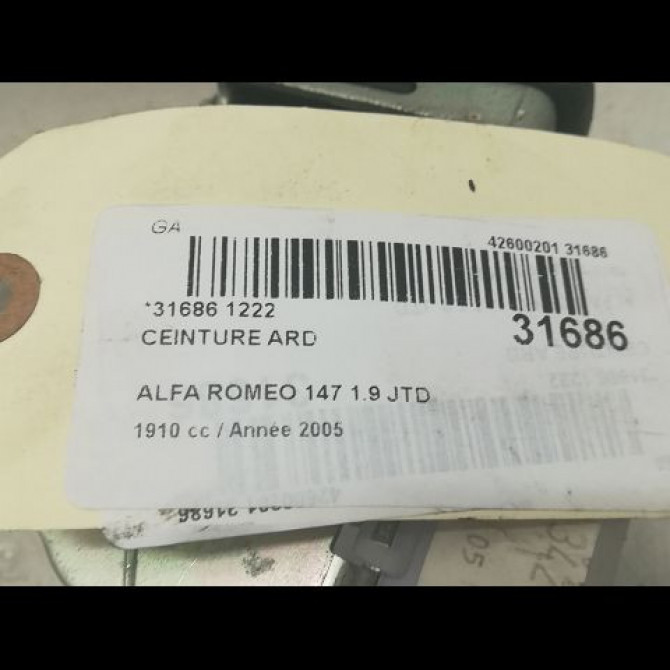 Ceinture arrière droite occasion ALFA ROMEO 147 Phase 1 09-2000->09-2004 5