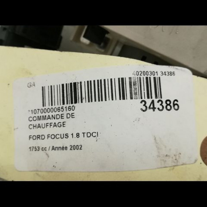 Commande de chauffage occasion FORD FOCUS I Phase 1 10-1998->09-2004 1.4i 5