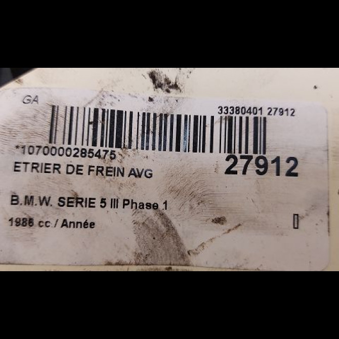 Etrier de frein avant gauche occasion B.M.W. SERIE 5 III Phase 1 02-1988->06-1994 3