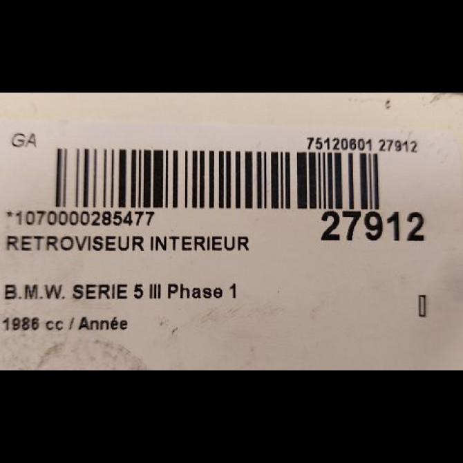 Retroviseur interieur occasion B.M.W. SERIE 5 III Phase 1 02-1988->06-1994 3