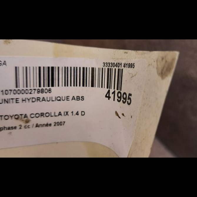 Unité hydraulique ABS occasion TOYOTA COROLLA IX phase 2 07-2004->08-2007 1.4 D 90ch 4405002120 4