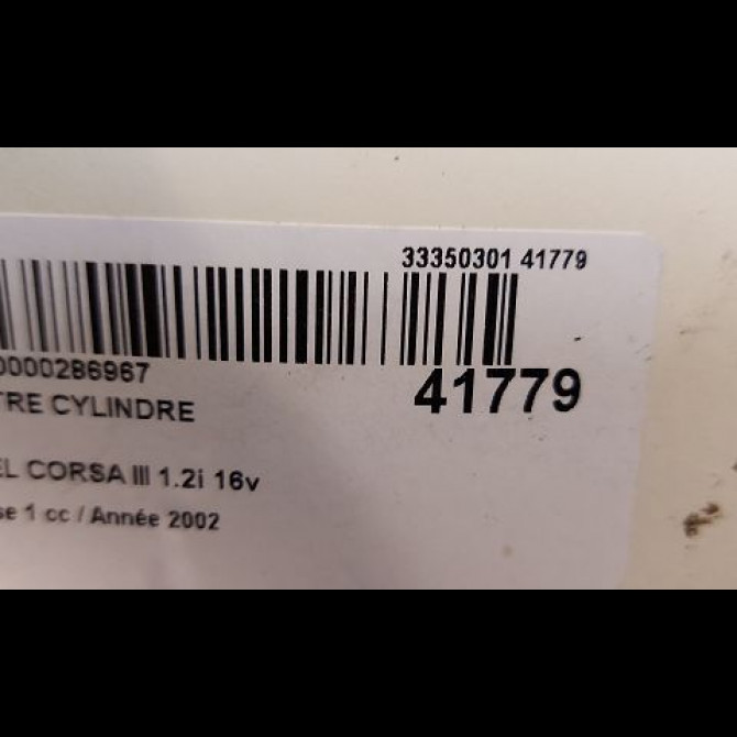 Maitre cylindre occasion OPEL CORSA III Phase 1 10-2000->08-2003 1.2i 16v 3495064 3