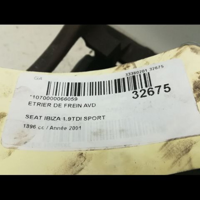 Etrier de frein avant droit occasion SEAT IBIZA II Phase 3 09-1999->03-2002 1.9 TDI 110ch 4
