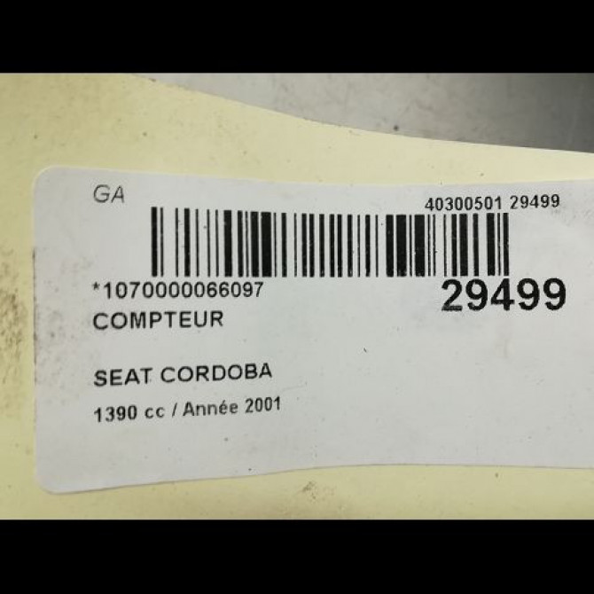 Compteur occasion SEAT CORDOBA I Phase 2 09-1999->10-2002 6K0920801E 5