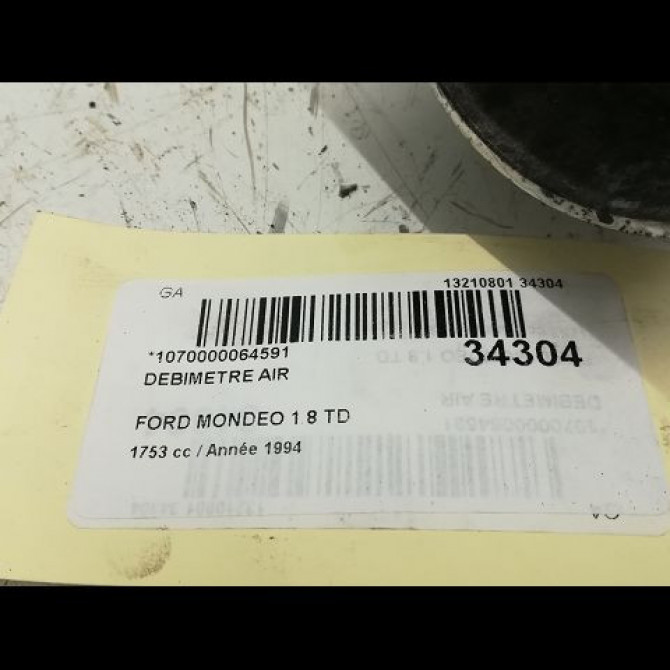 Debimetre air occasion FORD MONDEO I Phase 1 01-1993->09-1996 1.8 TD 6