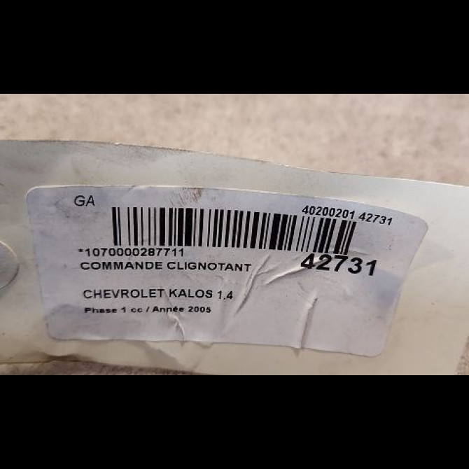 Commande clignotant occasion CHEVROLET KALOS Phase 1 03-2005->05-2008 1.4 85ch 96540684 3