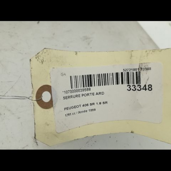 Serrure porte ard occasion PEUGEOT 406 Phase 2 04-1999->04-2004 913870 3