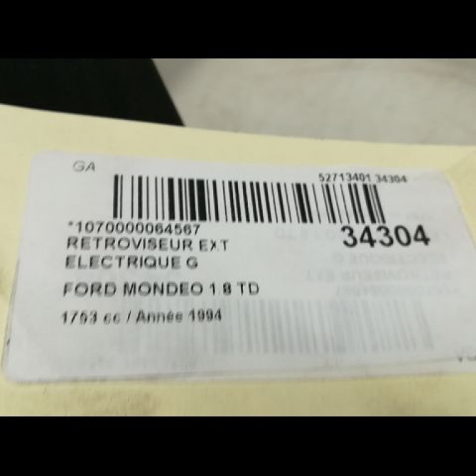 Retroviseur exterieur electrique gauche occasion FORD MONDEO I Phase 1 01-1993->09-1996 1.8 TD 3