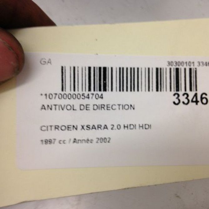 Antivol de direction occasion CITROEN XSARA Phase 2 09-2000->12-2005 2.0 HDi 110ch 00004162Z4 4