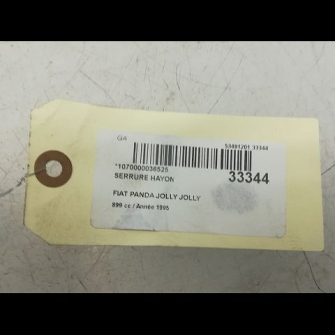 Serrure capot occasion FIAT PANDA I Phase 2 03-1986->09-2003 Colore 5755170 4